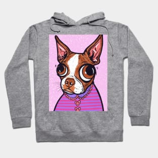 Brown Boston Terrier Hoodie